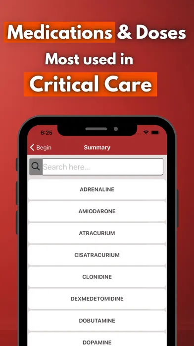 Drug Infusion in UCI Emergency Screenshots