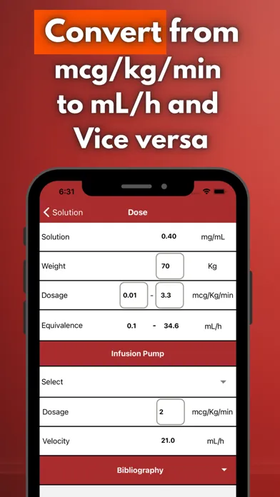 Drug Infusion in UCI Emergency Screenshots