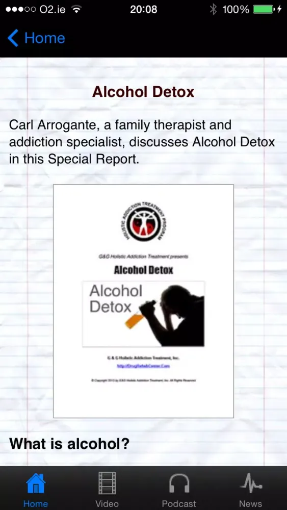 Detoxing from Alcohol Screenshots