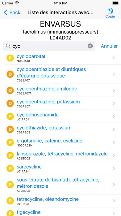 Interactions Médicaments應用截圖