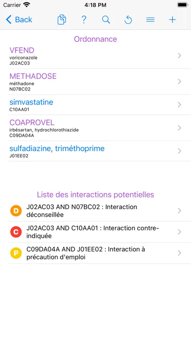 Interactions Médicaments應用截圖