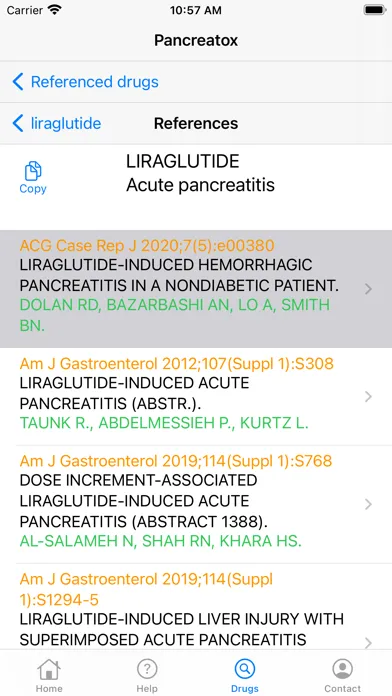 Capturas de tela do Pancreatox