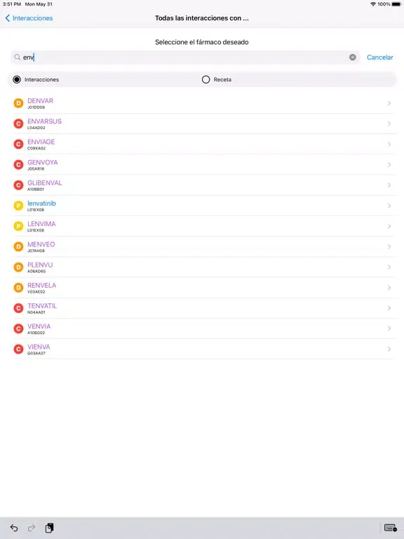 Captures d'écran de Interacciones de Medicamentos iPad 