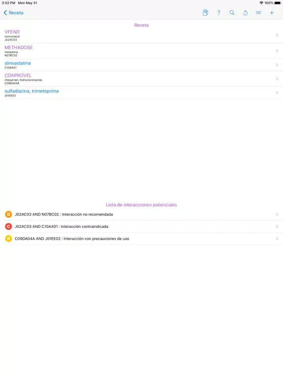 Captures d'écran de Interacciones de Medicamentos iPad 