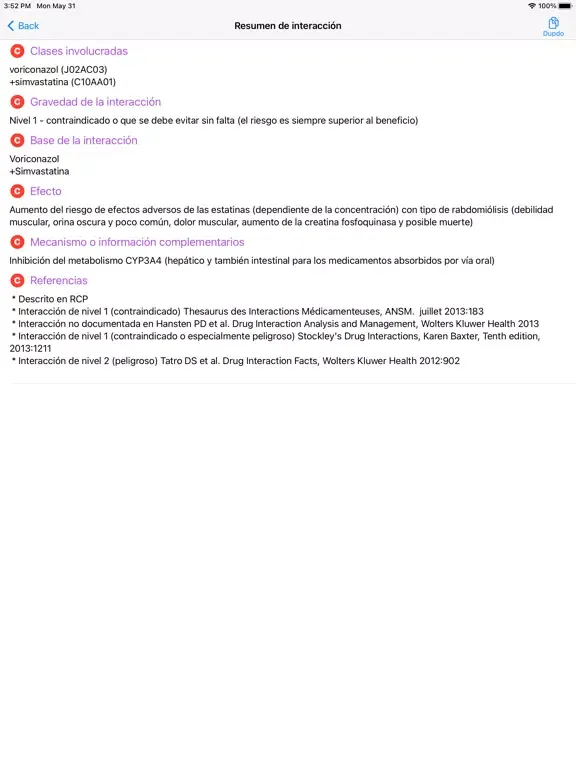 Captures d'écran de Interacciones de Medicamentos iPad 