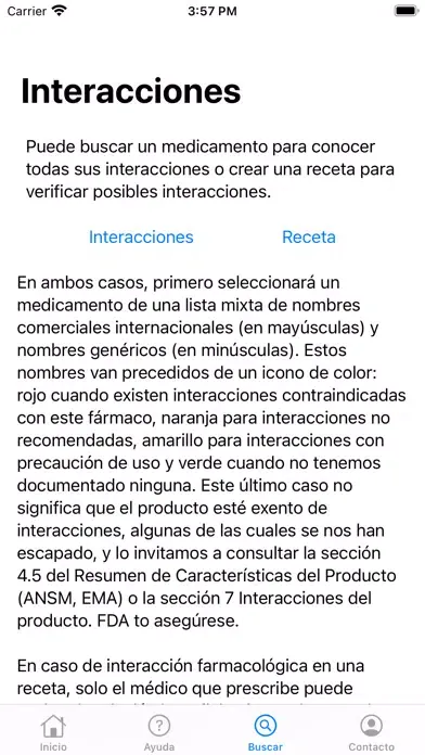 Captures d'écran de Interacciones de Medicamentos