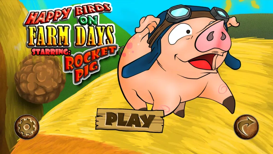 Tangkapan skrin Rocket Pig - Piggie with Birds on Happy Farm Days - Cool Fun Adventure Arcade Game - FREE