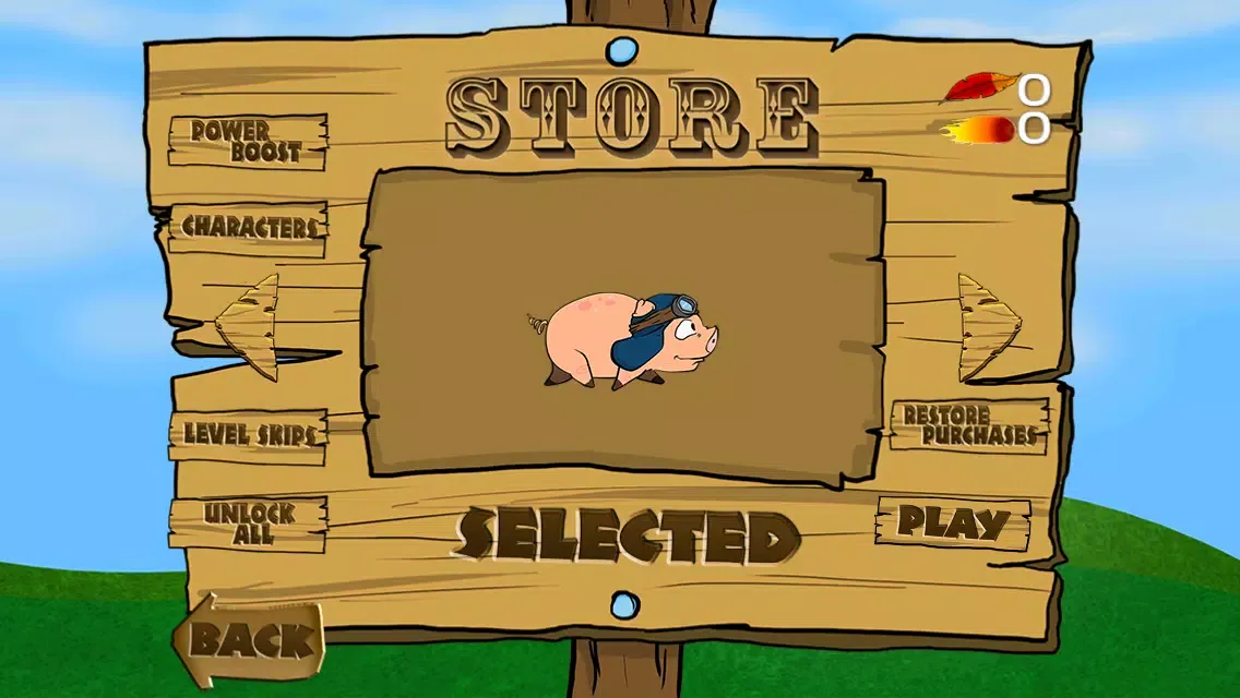 Tangkapan skrin Rocket Pig - Piggie with Birds on Happy Farm Days - Cool Fun Adventure Arcade Game - FREE
