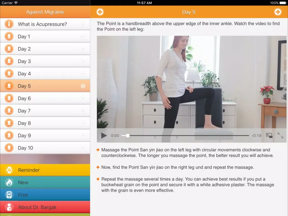 ภาพหน้าจอของ Relieve Migraine Pain Instantly With Massage Point iPad 