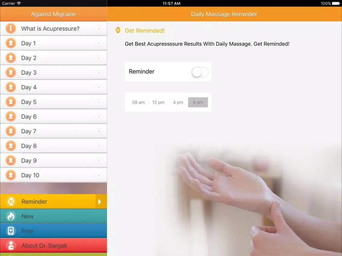 ภาพหน้าจอของ Relieve Migraine Pain Instantly With Massage Point iPad 