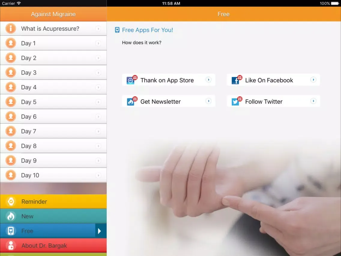 ภาพหน้าจอของ Relieve Migraine Pain Instantly With Massage Point iPad 