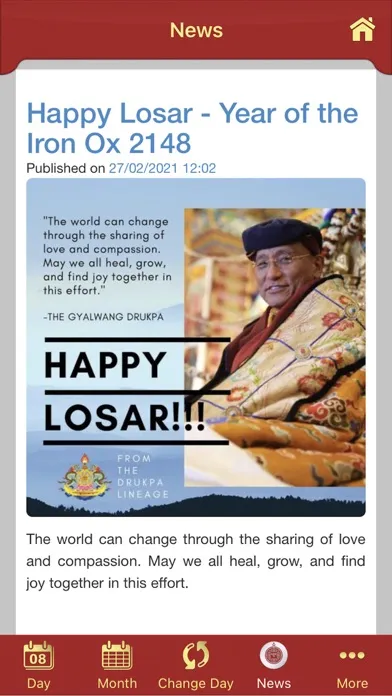 Capturas de pantalla de Drukpa Lunar Calendar
