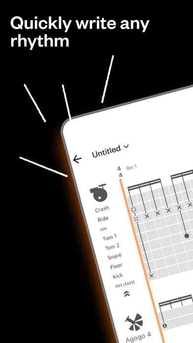 Zrzuty ekranu Drum Notes - beat music sheet