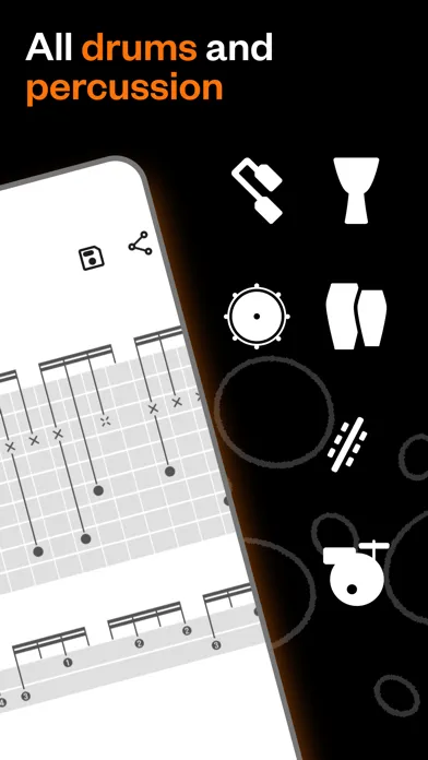 Zrzuty ekranu Drum Notes - beat music sheet