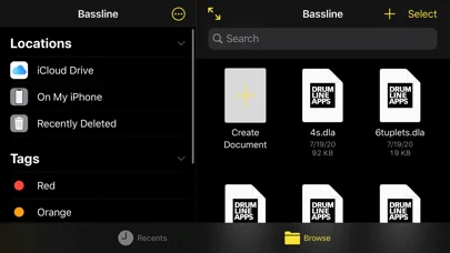 Capturas de tela do Bass Line Composer