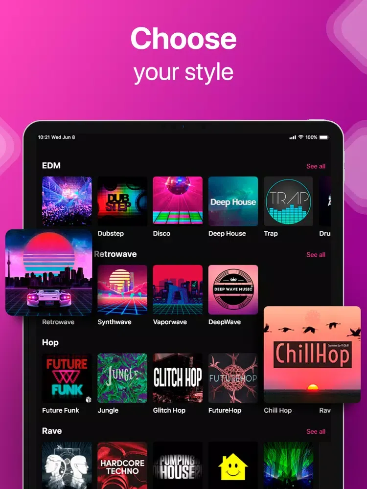 Drum Pad Machine & Beat Maker iPad  Screenshots