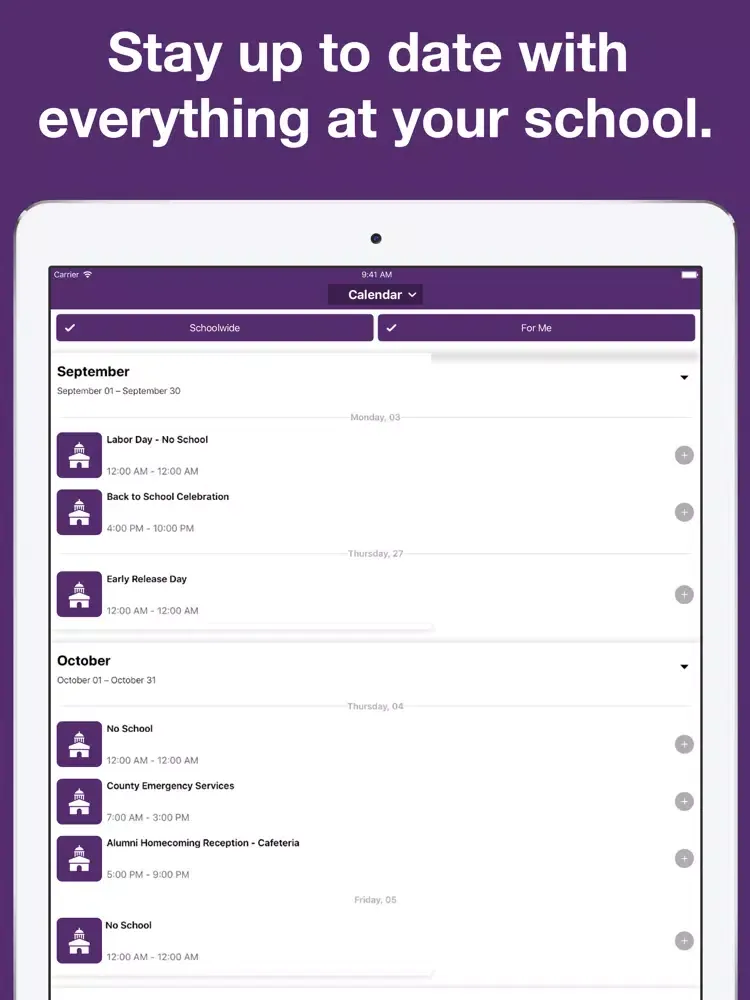 Capturas de pantalla de St. Christine School iPad 