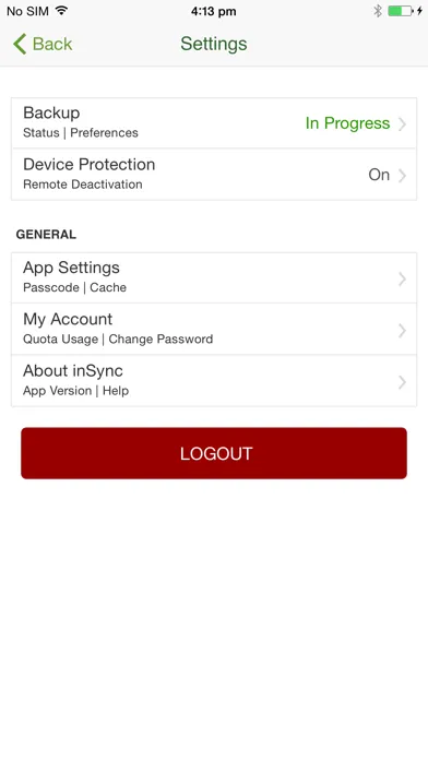 Tangkapan layar Druva inSync for MobileIron