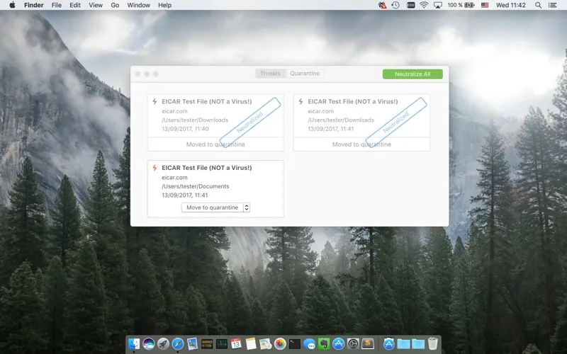 Capturas de pantalla de Dr.Web Light