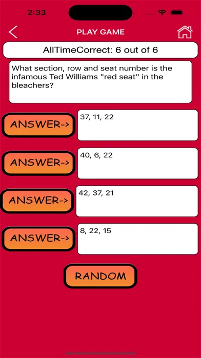 Trivia for Boston Red Sox Fans スクリーンショット