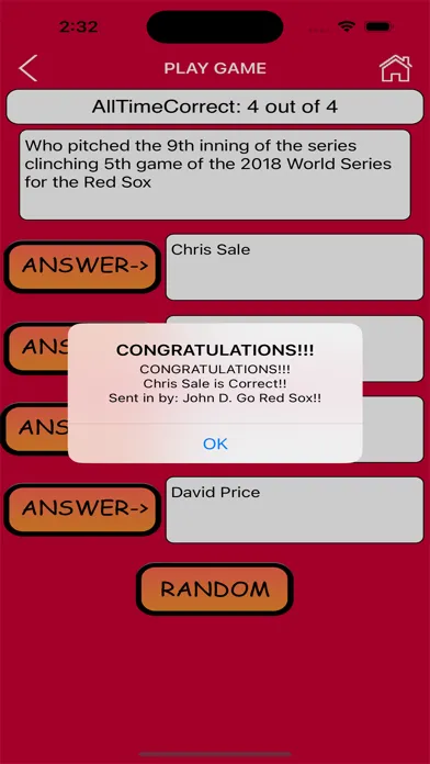 Trivia for Boston Red Sox Fans スクリーンショット