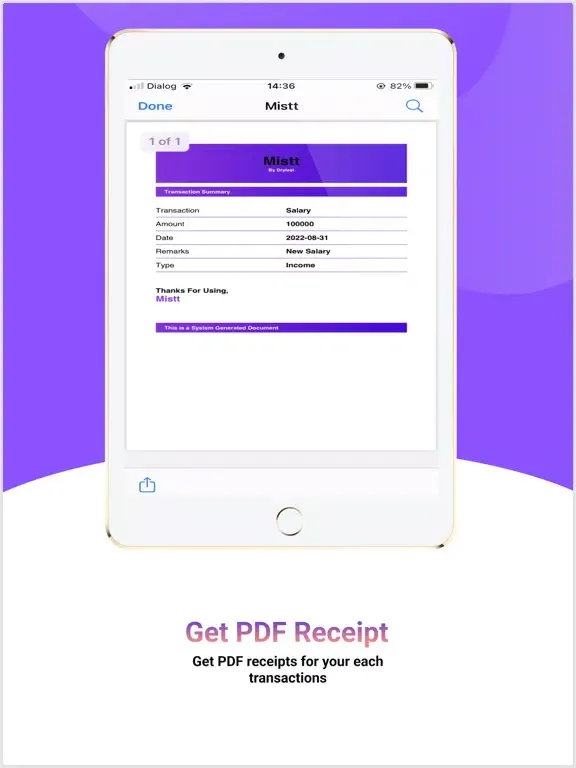 Mistt - Financial Tool iPad  स्क्रीनशॉट