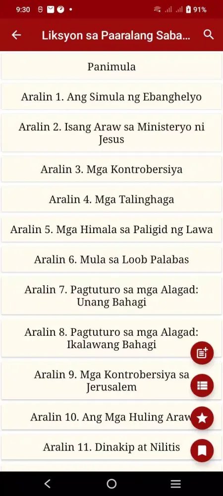 Ảnh chụp màn hình của Tagalog: Sabbath School Lesson