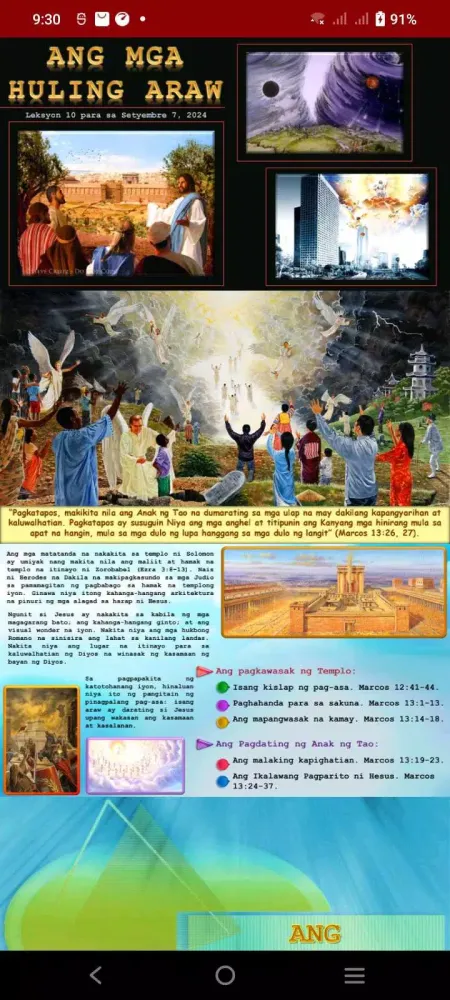 Ảnh chụp màn hình của Tagalog: Sabbath School Lesson