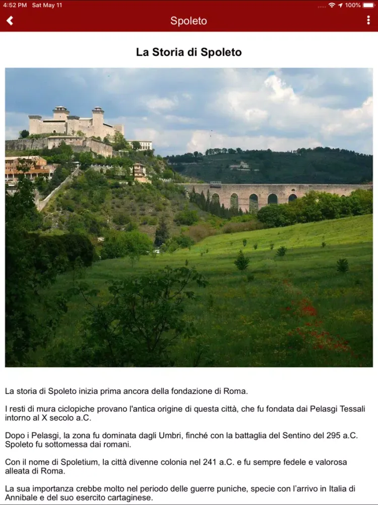 Zrzuty ekranu Spoleto Tourist mApp iPad 