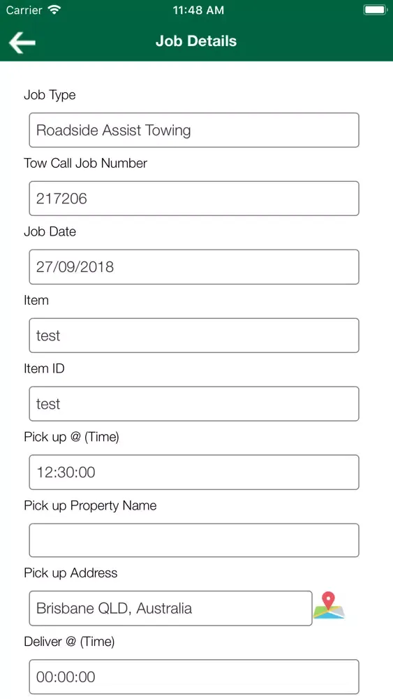 Service Provider Tow Call スクリーンショット