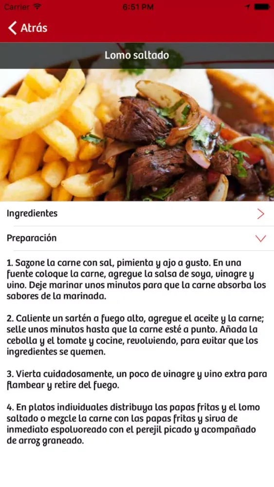 Zrzuty ekranu Restorán Perú