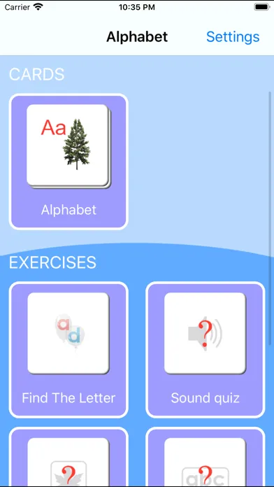 ภาพหน้าจอของ French Alphabet Cards