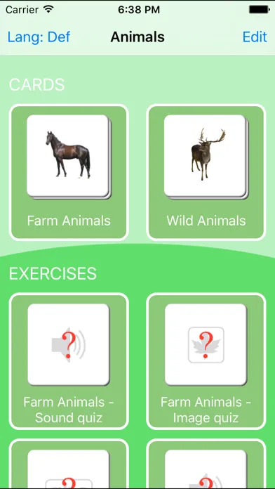 Скриншоты Animals Learning Cards