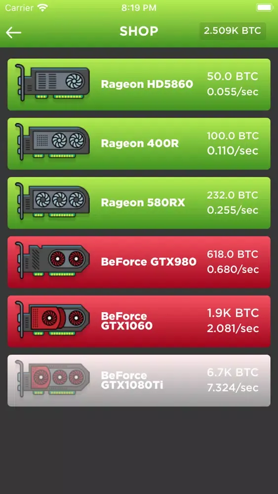 Tangkapan layar Crypto Farm - bitcoin mining