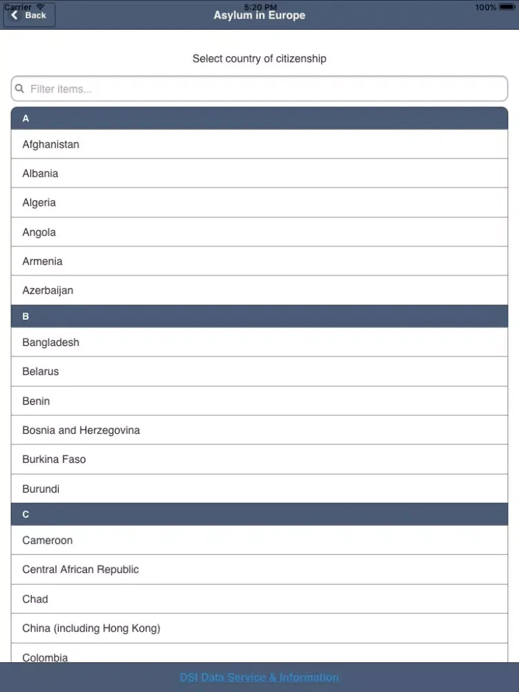Asylum in Europe iPad 应用截图