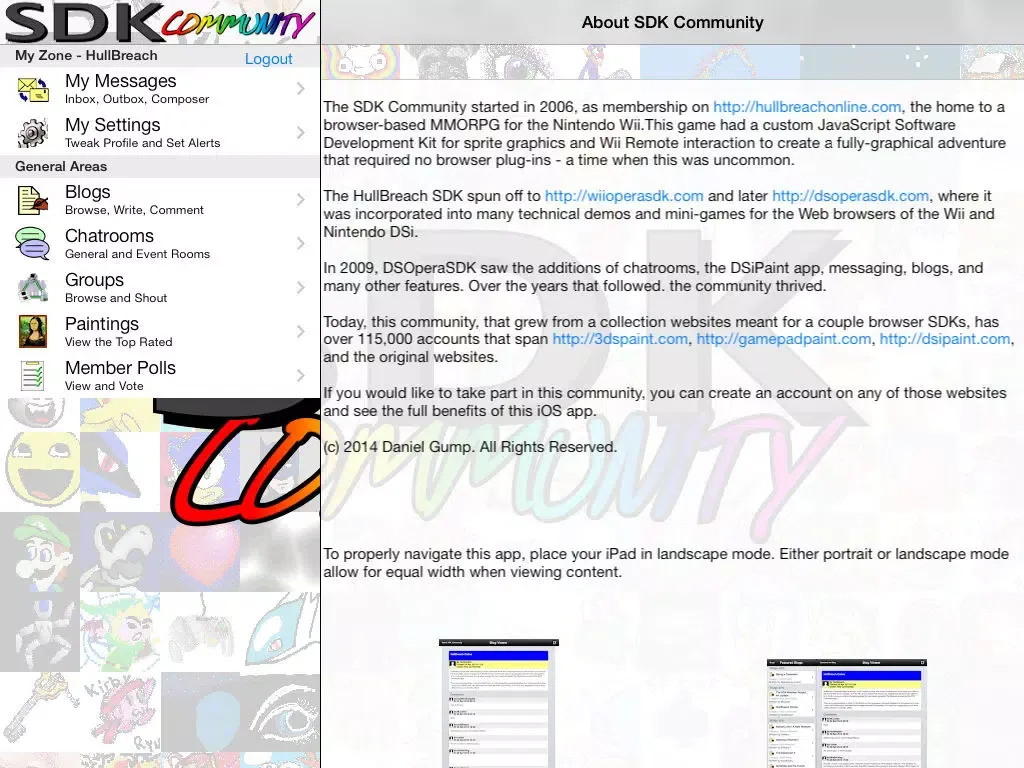 Captures d'écran de SDK Community iPad 