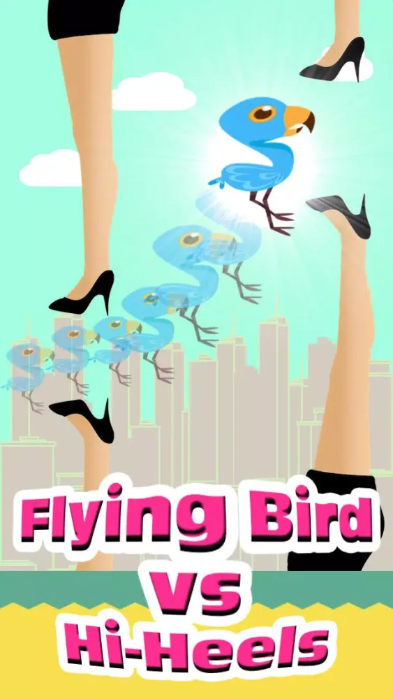 Flying Bird vs Hi-Heels ~ Flip Flop Blue Bird Journey!应用截图