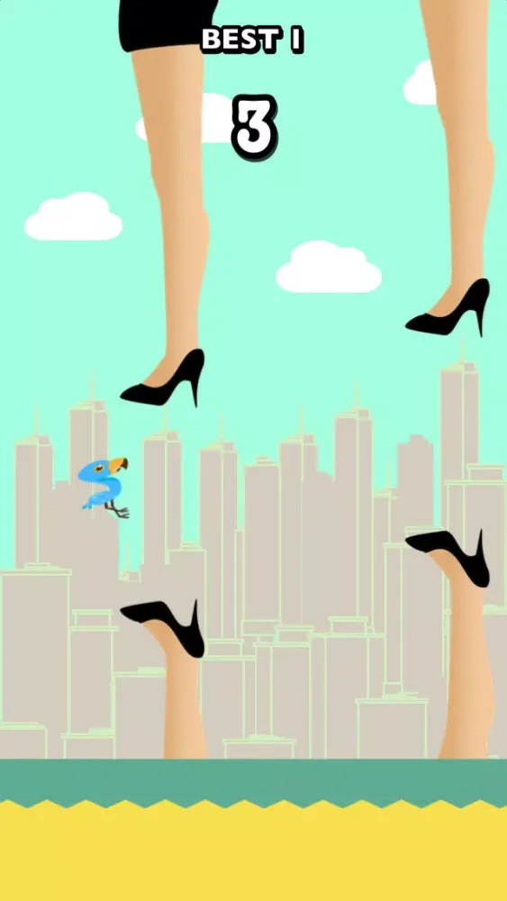 Flying Bird vs Hi-Heels ~ Flip Flop Blue Bird Journey!应用截图