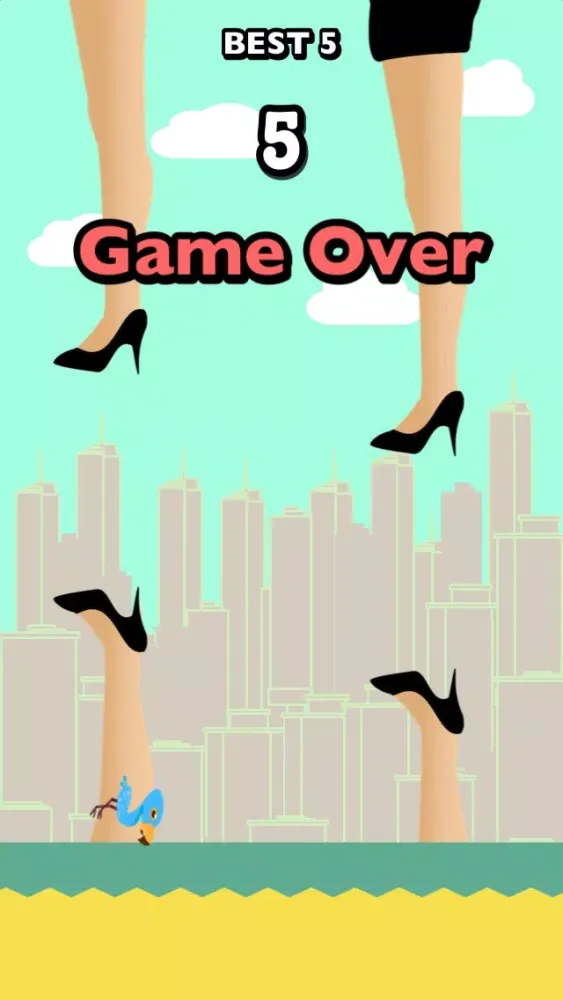 Flying Bird vs Hi-Heels ~ Flip Flop Blue Bird Journey!应用截图