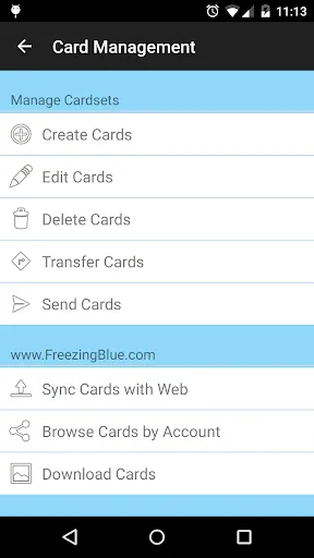 Capturas de pantalla de FreezingBlue Flashcards (Lite)