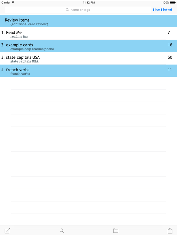 FreezingBlue Flashcards iPad  Screenshots