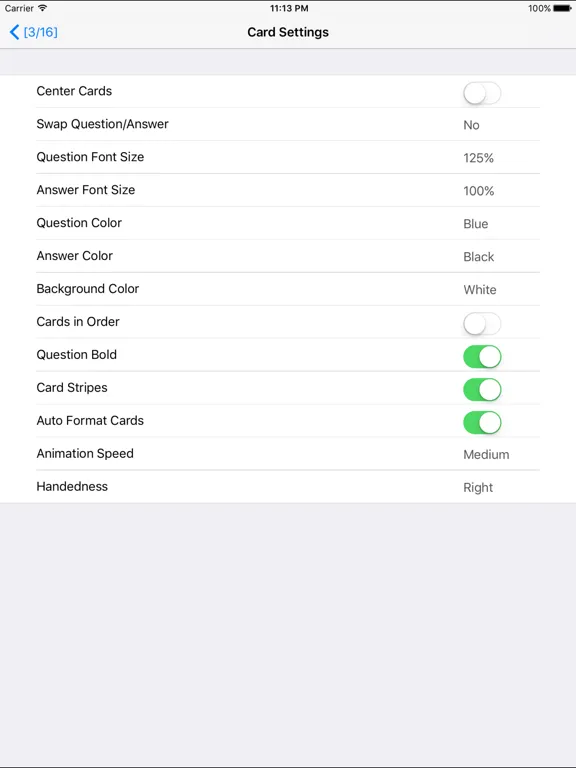 FreezingBlue Flashcards iPad 应用截图