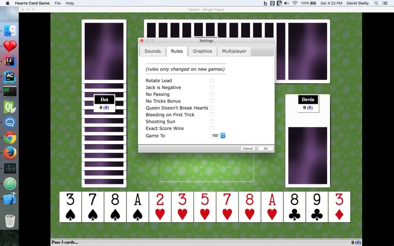 Hearts Card Game Screenshots