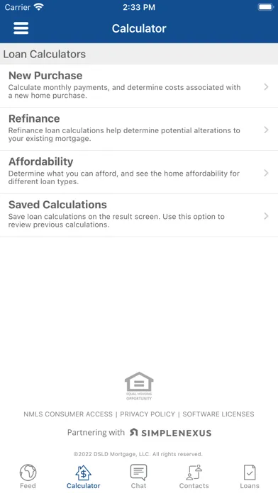 Capturas de pantalla de DSLD Mortgage