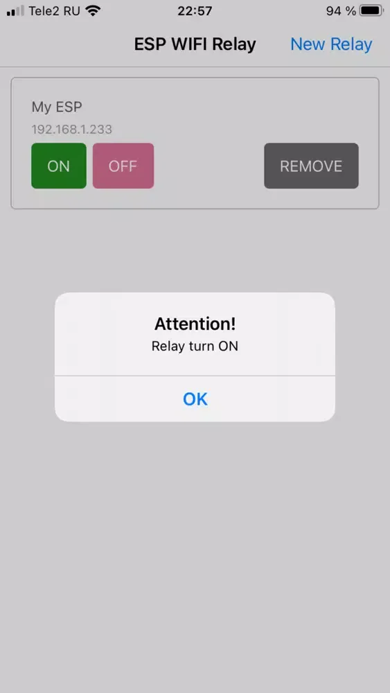 ESP Wifi Relay Screenshots