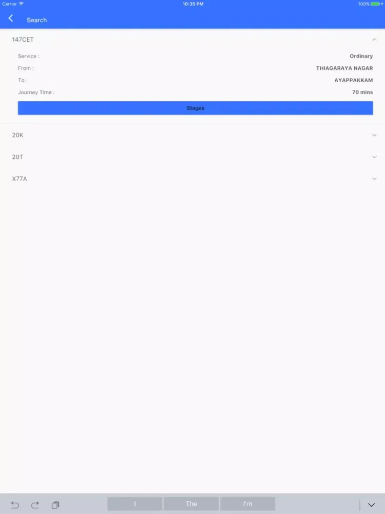Chennai Commuter iPad  स्क्रीनशॉट