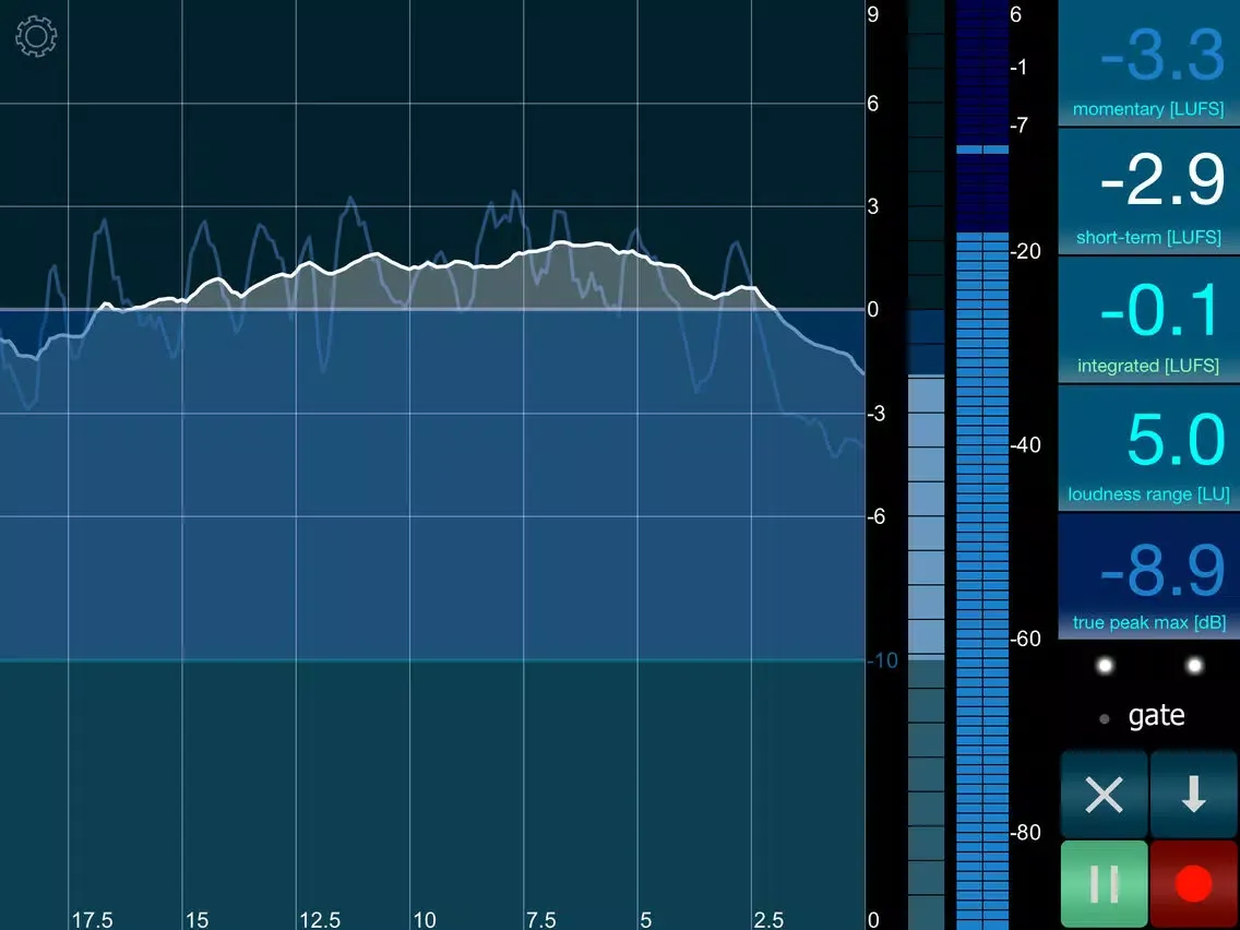Tangkapan skrin Loudness Lite iPad 