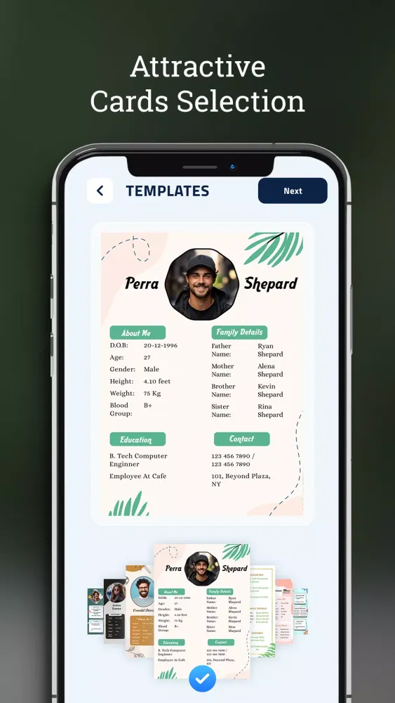 Tangkapan layar Marriage bio data maker