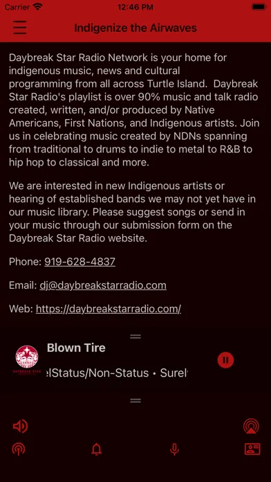 Captures d'écran de Daybreak Star Radio