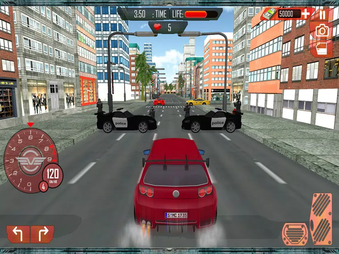 Capturas de pantalla de Crime City Police Car Chase: Auto Theft & Real Action Shooting Game iPad 